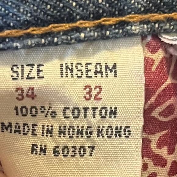 VTG 90s Unionbay Wide Leg Baggy Jeans Mens 34x32 Grunge Faded Skater Hong Kong - Picture 8 of 11